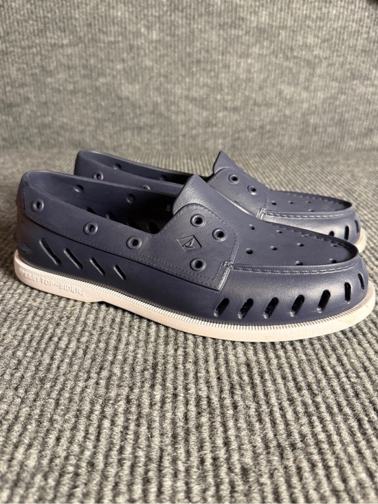 Sperry Other - Sperry Top Sider Float Boat Navy and White Perforated Slip-On Shoes M9/W11